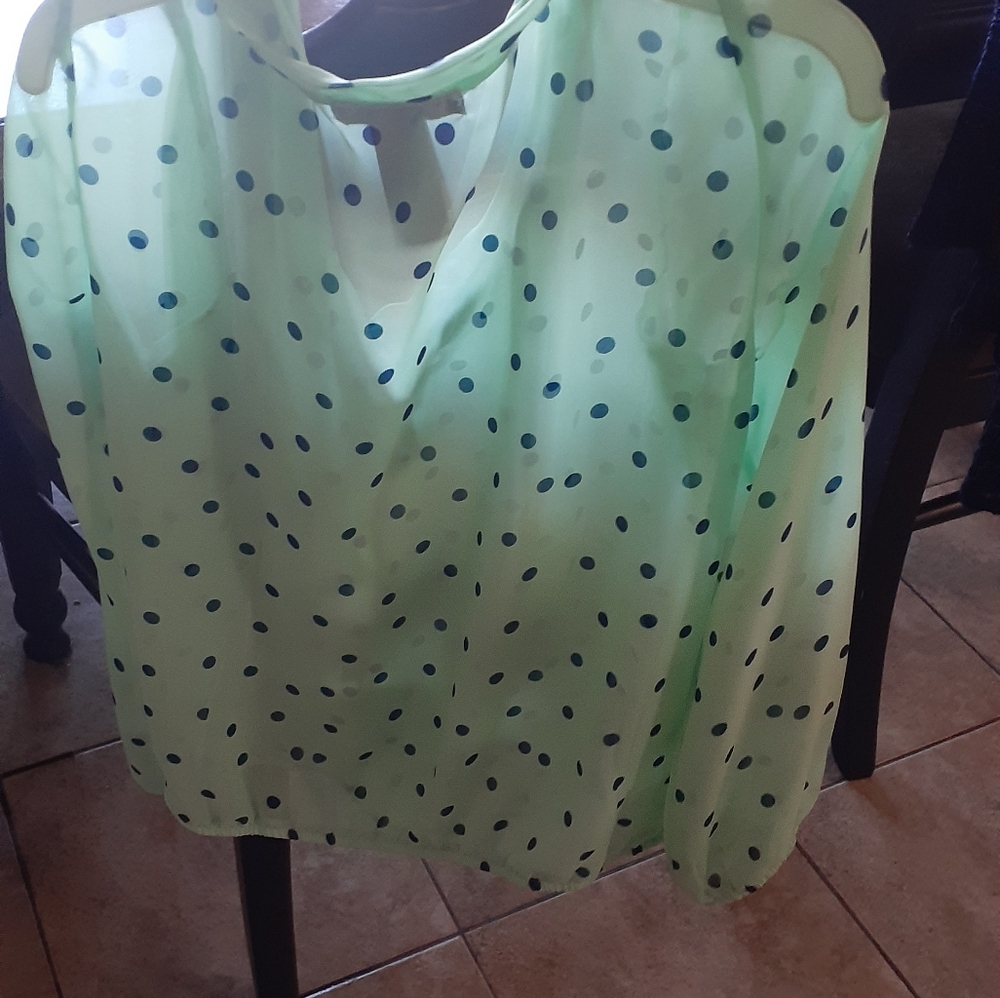 Sheer polka dot  top
